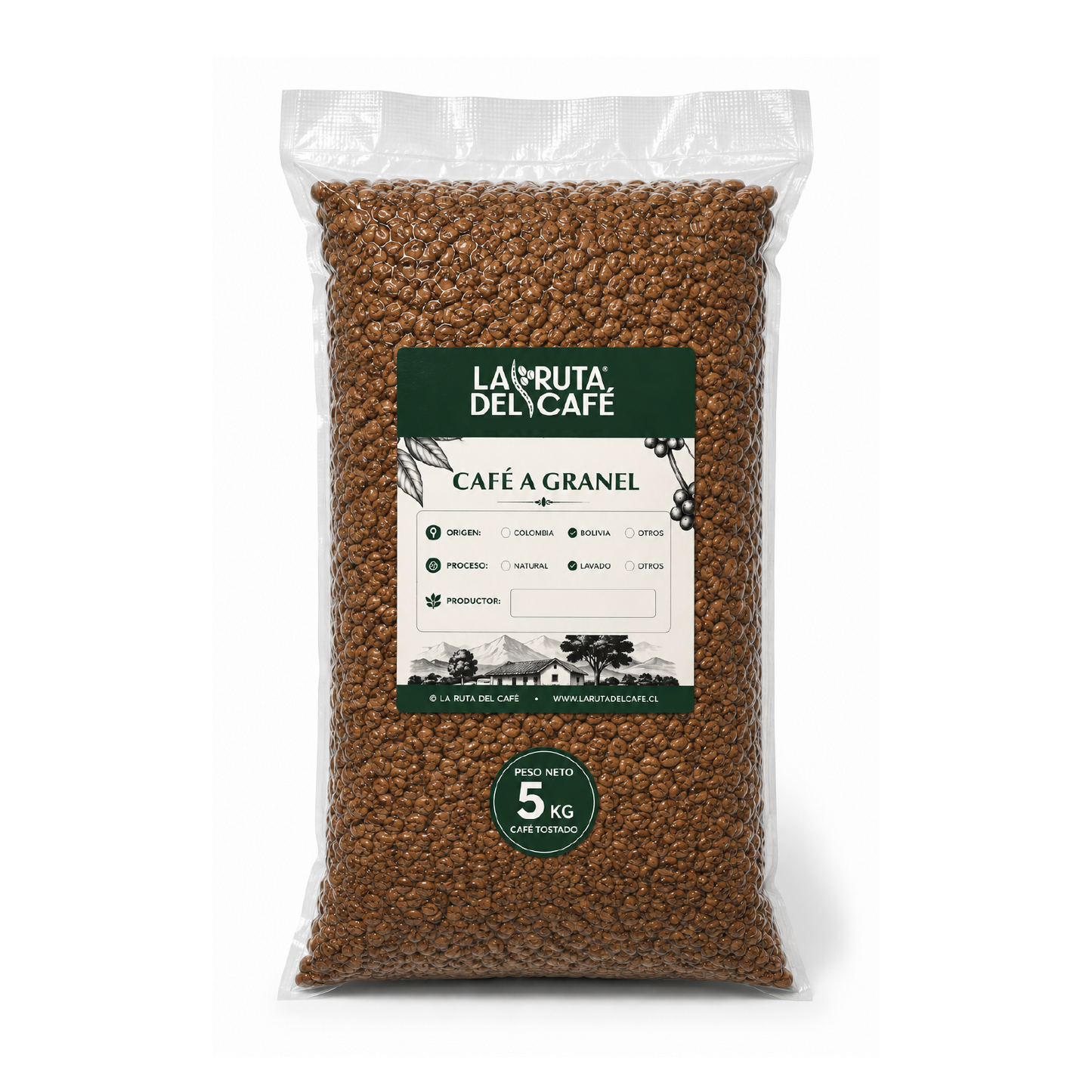 CAFE TOSTADO A GRANEL 5 KG