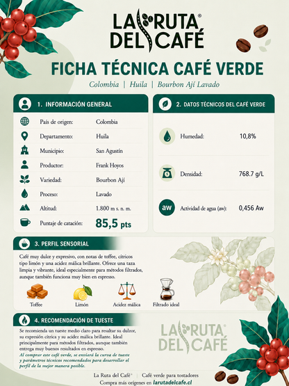 BOURBON AJÍ - LAVADO - CAFE VERDE MICROLOTE