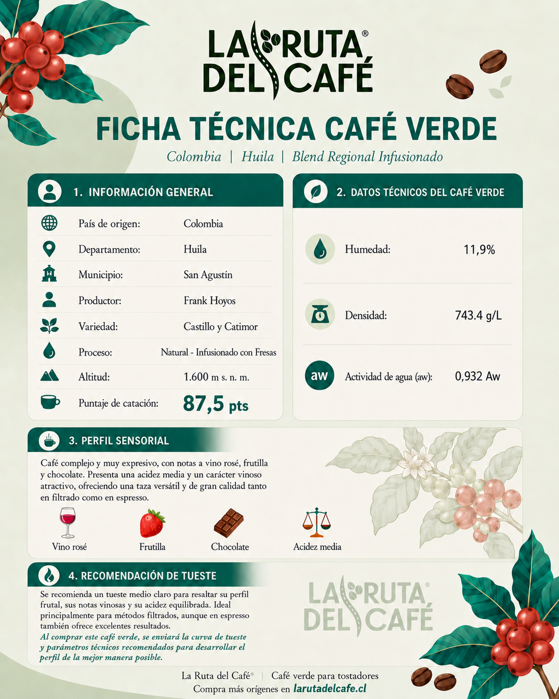 BLEND REGIONAL NATURAL - INFUSIONADO - CAFE VERDE MICROLOTE